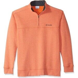 Columbia Men's Hart Mountain Il Half Zip Orange Small Jacket Pullover new